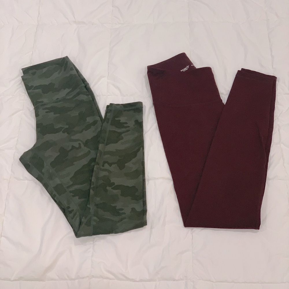 Set of 2 Athletic high-waisted leggings